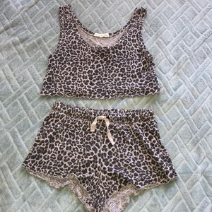 Grey Cheetah Pajama Set